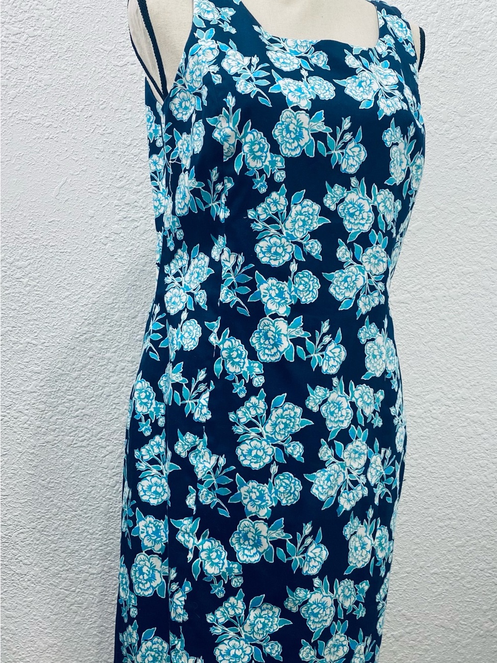 Brooks Brothers Navy Floral Midi Dress